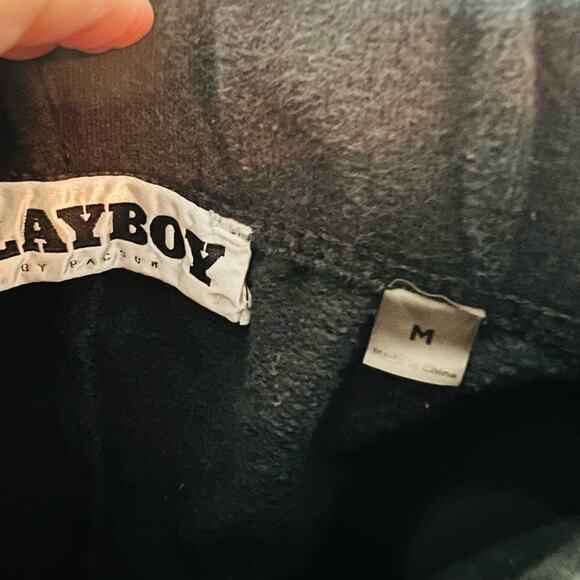 Playboy by Pacsun Jogger Medium Unisex Fleece Sweatpants Embroidered Drawstring - Picture 8 of 11